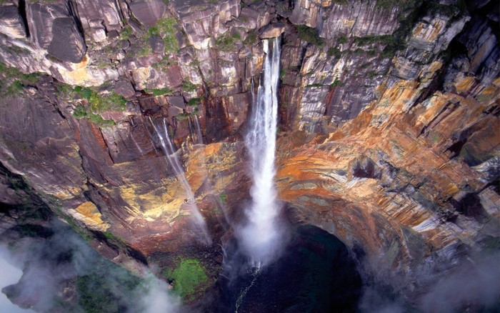 angel falls venezuela waterfall mountain cliff nature mist