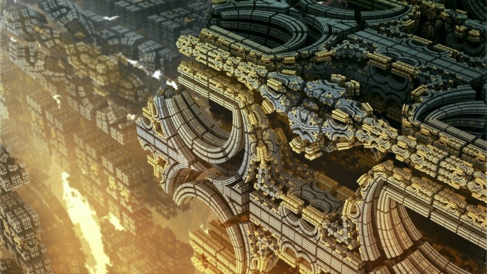 Abstract fractal geometry CGI 3D render