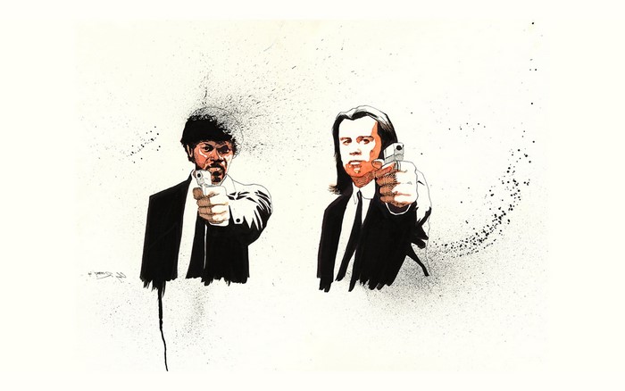 Pulp Fiction fan art of Vincent Vega and Jules Winnfield