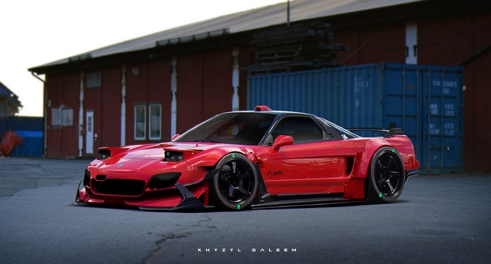 Red widebody Honda NSX by Khyzyl Saleem