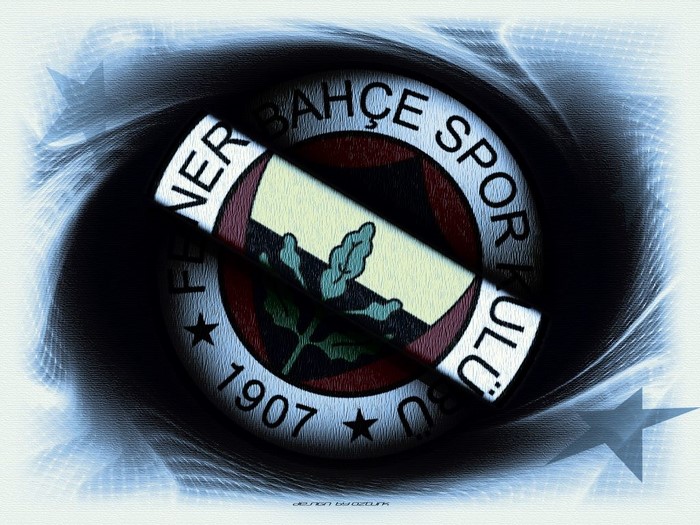 Fenerbahce logo with abstract background