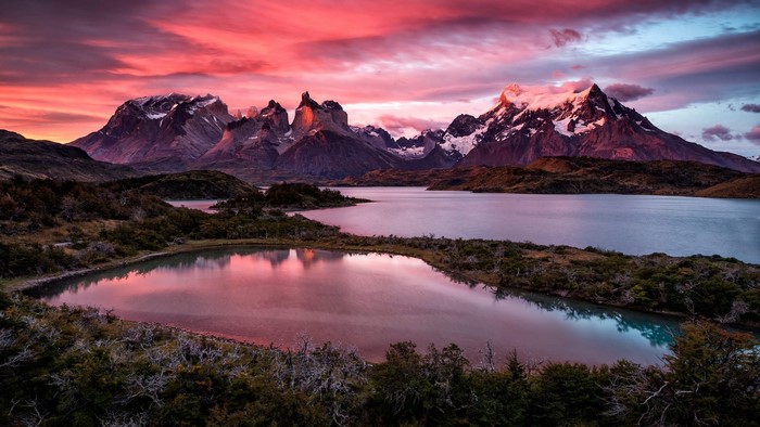 Torres del Paine National Park at Sunset