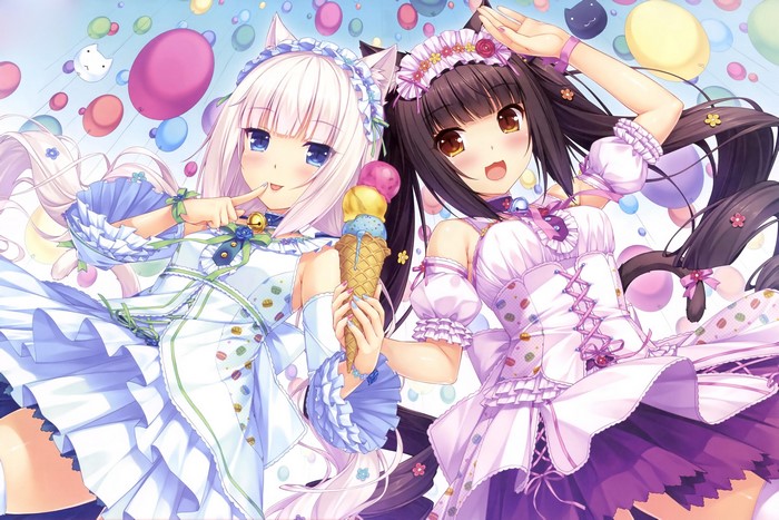 Neko Para Vanilla and Chocolate with Ice Cream