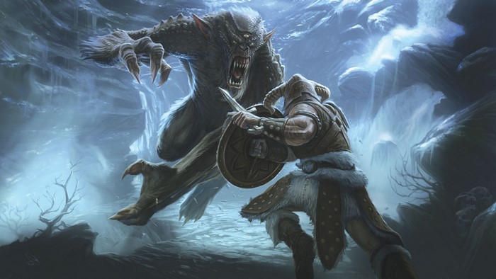 The Elder Scrolls V: Skyrim Troll Fight