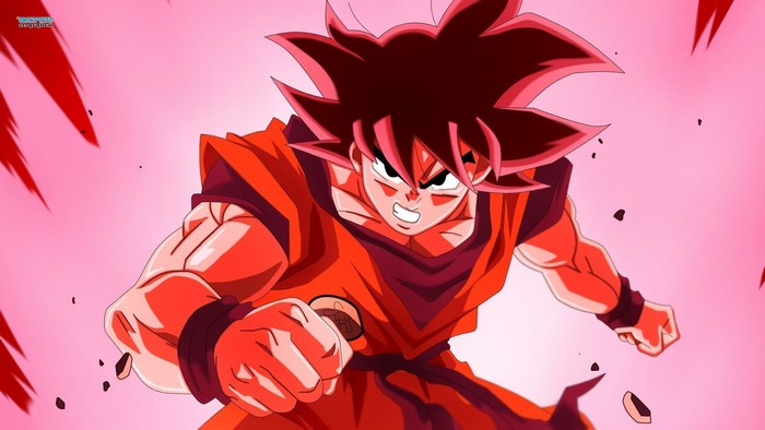 Son Goku from Dragon Ball Super in Super Saiyan God form