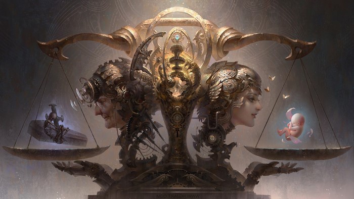 Steampunk Scales of Life and Death