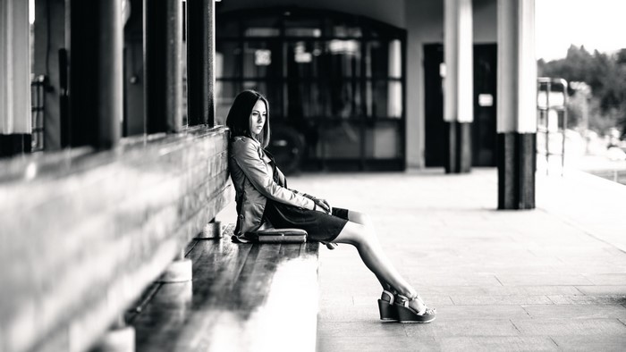 Catherine Timokhina sitting on a bench