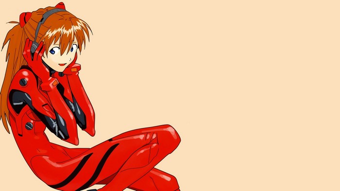 Asuka Langley Soryu from Neon Genesis Evangelion wearing headphones