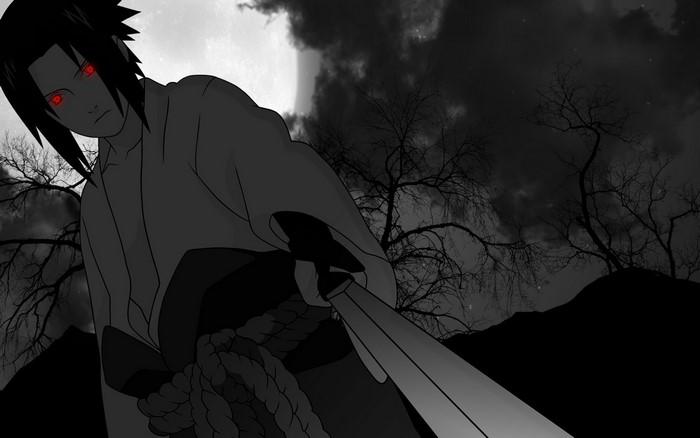 Sasuke Uchiha from Naruto Shippuden with Sharingan