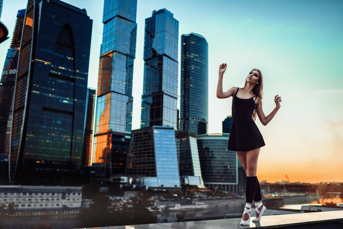 Ballerina in Moscow City