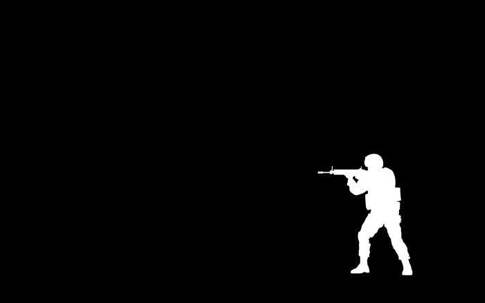 Silhouette of a soldier with a rifle