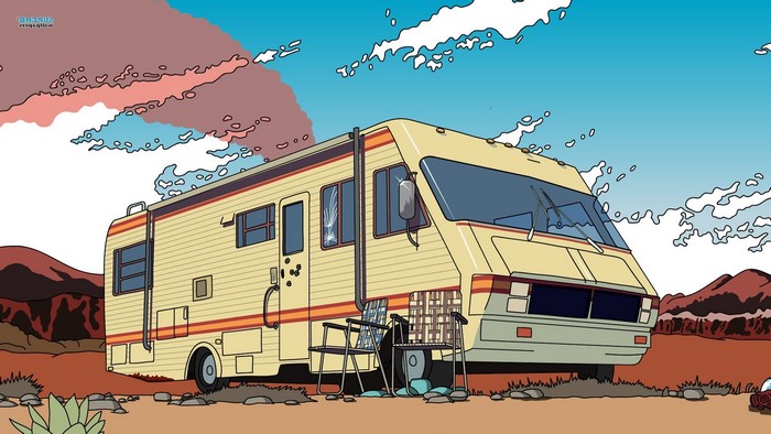 Breaking Bad RV in Desert Landscape