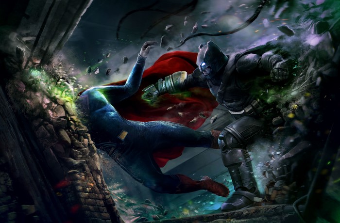 Batman vs Superman artwork from Batman v Superman: Dawn of Justice