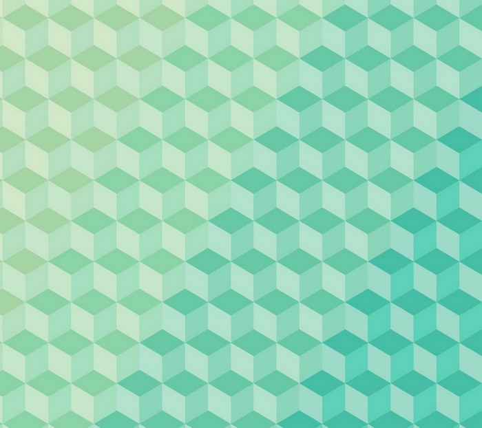 Minimalist geometric cube pattern with gradient