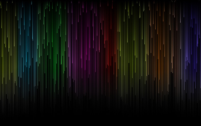 Abstract colorful vertical lines on black background