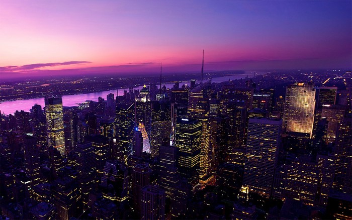 New York City Skyline at Sunset