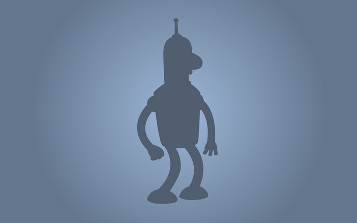 Bender from Futurama silhouette