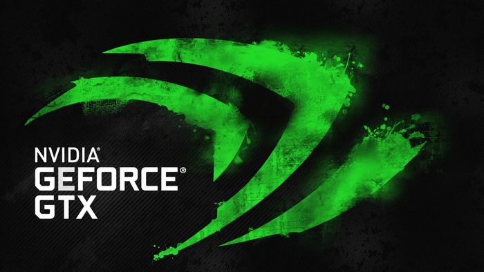Nvidia GeForce GTX logo with green paint splashes