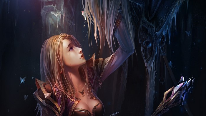 Jaina Proudmoore and Arthas from Warcraft