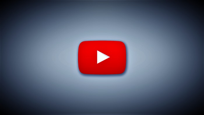 3D YouTube Play Button Logo on Gradient