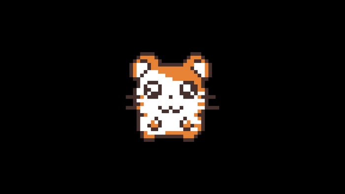 Pixel art hamster character