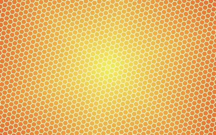 Abstract honeycomb pattern with orange and yellow gradient