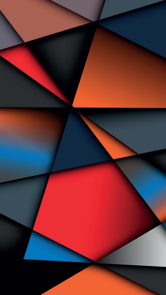 Abstract geometric digital art with overlapping planes