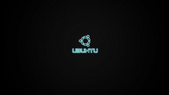 Ubuntu logo on black background