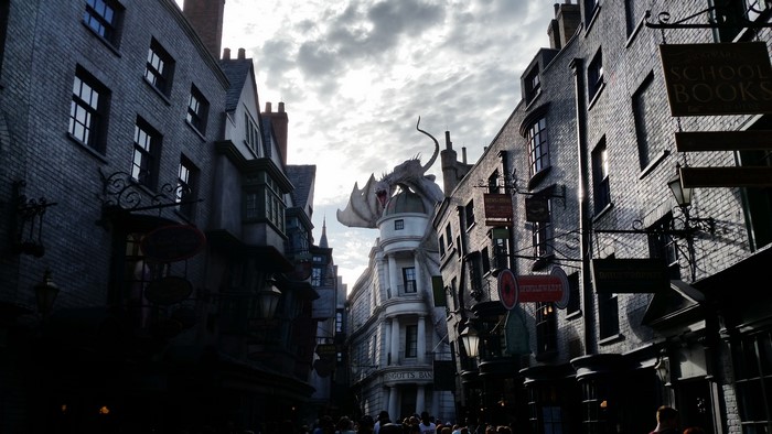 Harry Potter Dragon atop Diagon Alley at Universal Studios Florida