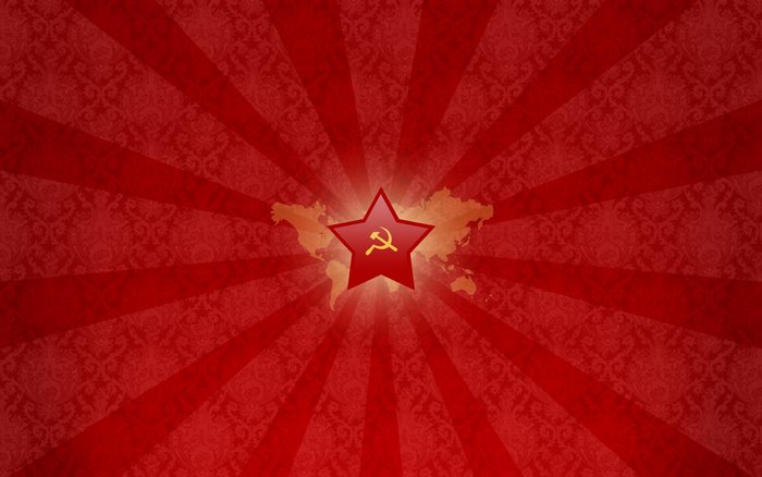 Communism USSR Star World Map