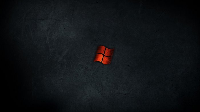 Windows logo on dark textured background