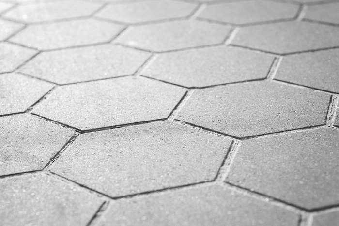 Gray Hexagonal Pavement Texture 4K