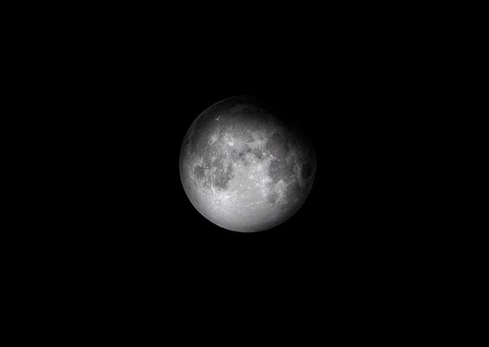 Full Moon in Black and White