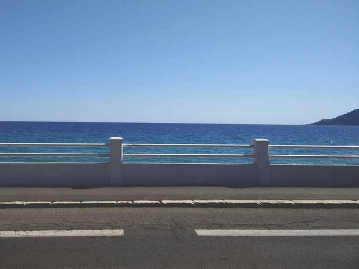 Road by the Mediterranean Sea in France