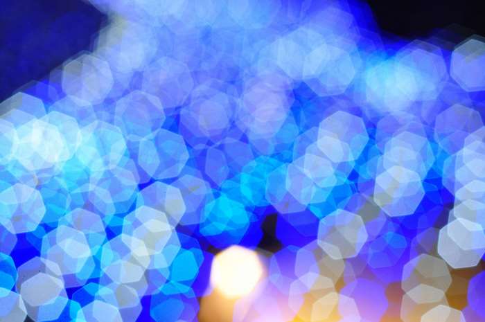 Abstract blue and white bokeh lights pattern 4K