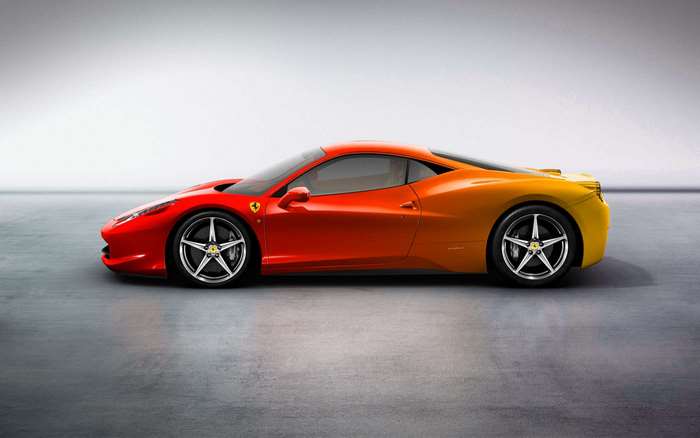 Ferrari 458 Italia gradient red and yellow