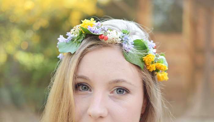 Woman with a flower crown