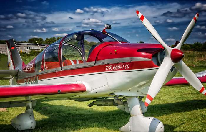 Robin DR 400-180 airplane on grass