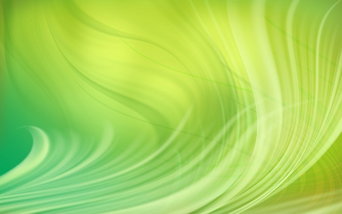 Abstract green and yellow flowing lines