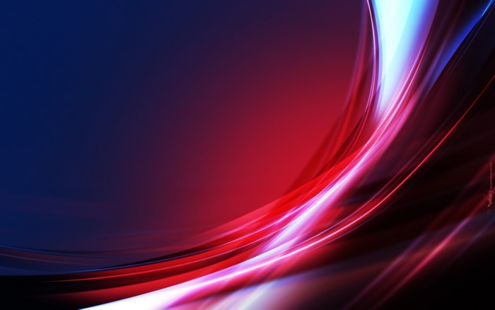 Abstract Light Waves with Red and Blue Stripes
