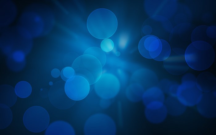 Abstract Blue Light Bokeh with Dark Background