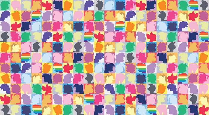My Little Pony characters silhouette pattern