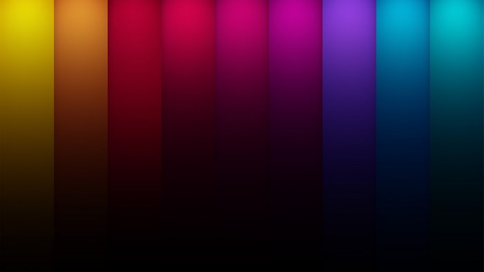 Vertical Stripes of Gradient Colors with Shadows