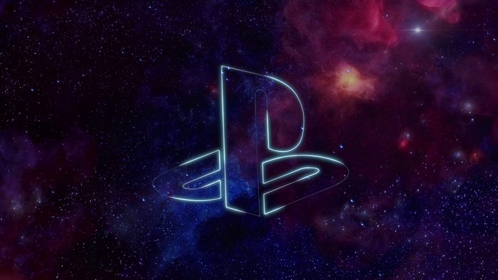 PlayStation logo in a nebula