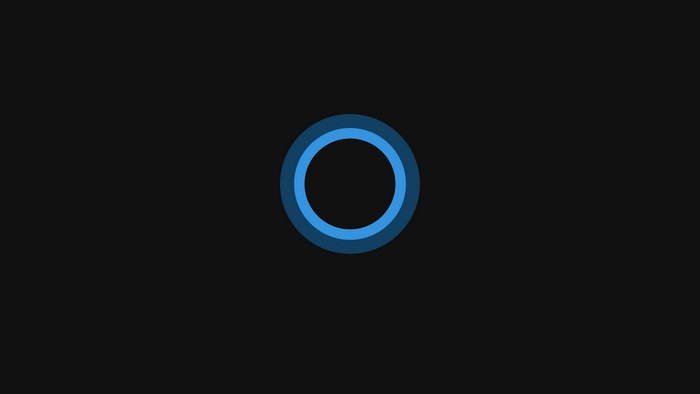 Cortana logo, Microsoft, minimalist