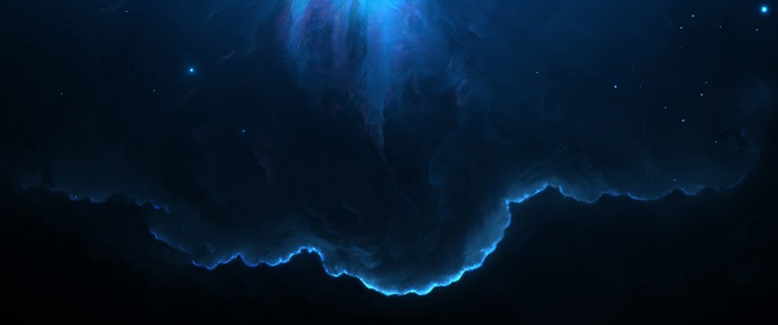 Blue Nebula in Digital Universe 4K