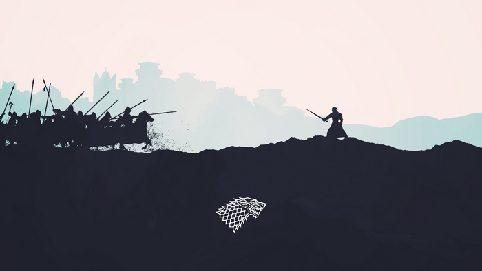 Jon Snow from Game of Thrones in battle