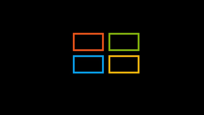 Microsoft Windows logo on black background