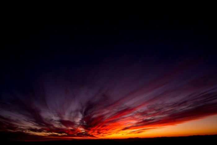 Sunset sky with dramatic clouds