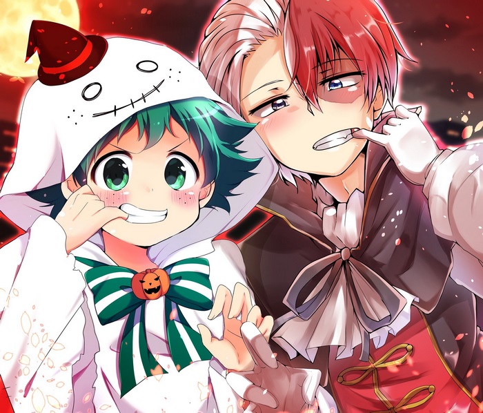 Izuku Midoriya and Shoto Todoroki Halloween Fun